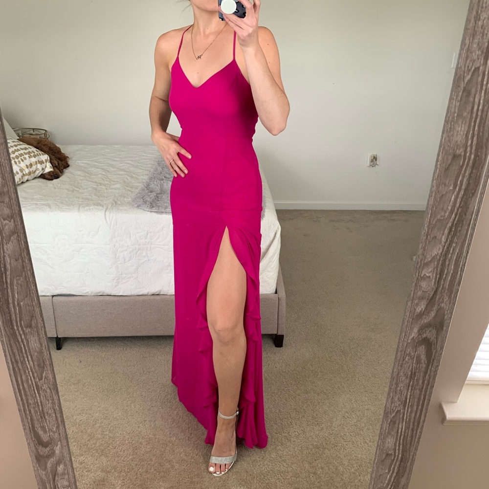 Lulu's Fuchsia Maxi dress